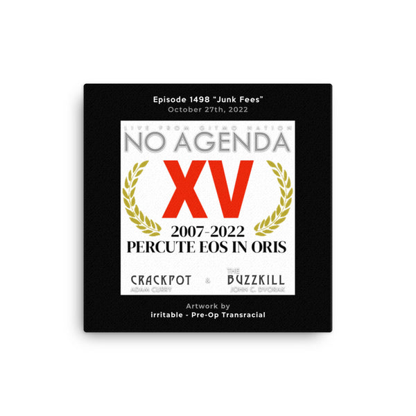 NO AGENDA 1498 - customizable canvas cover art