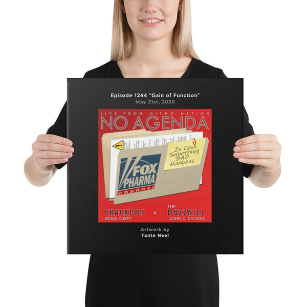 NO AGENDA 1244 - customizable canvas cover art