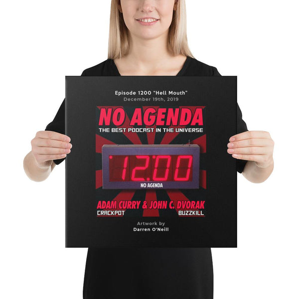 NO AGENDA 1200 - customizable canvas cover art