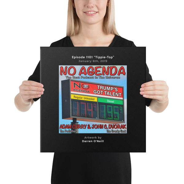 NO AGENDA 1101 - customizable canvas cover art
