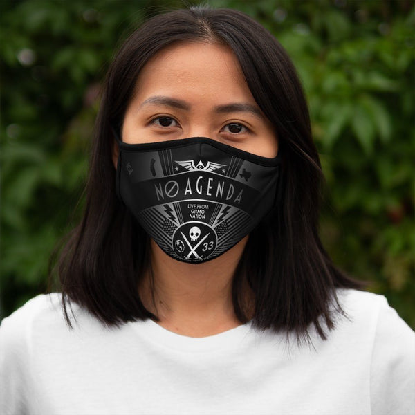 NO AGENDA RALLY - BWFADE - fitted face mask