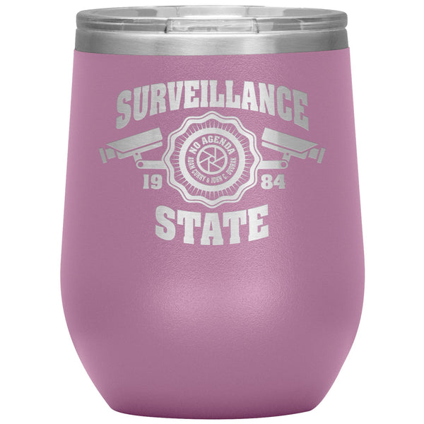 SURVEILLANCE STATE - 12 oz wine tumbler
