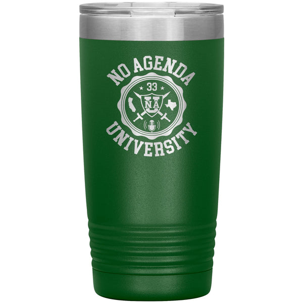 NO AGENDA UNIVERSITY - 20 oz tumbler