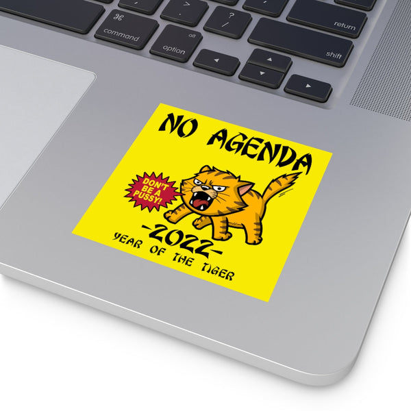 2022 YEAR OF THE TIGER - YLW - square vinyl sticker