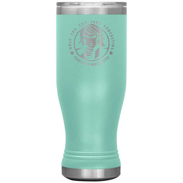 SAVE PODCASTING! - 20 oz boho tumbler