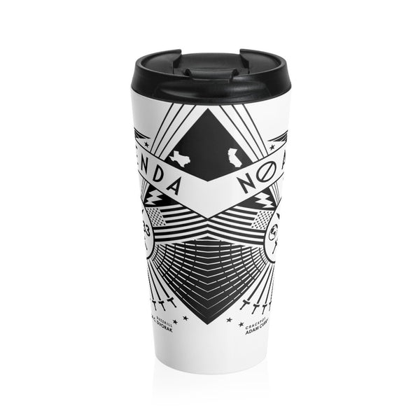 NO AGENDA RALLY - LIGHT - 15oz travel mug