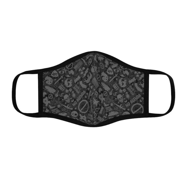 NO AGENDA CAMO - GREY - fitted face mask