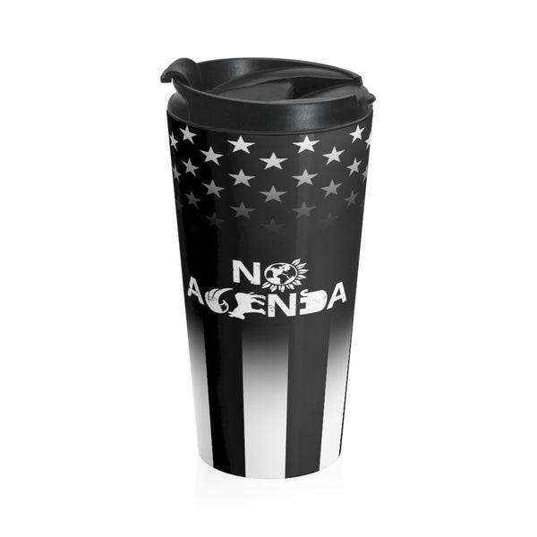 NO AGENDA PARTY TIME - 15 oz travel mug