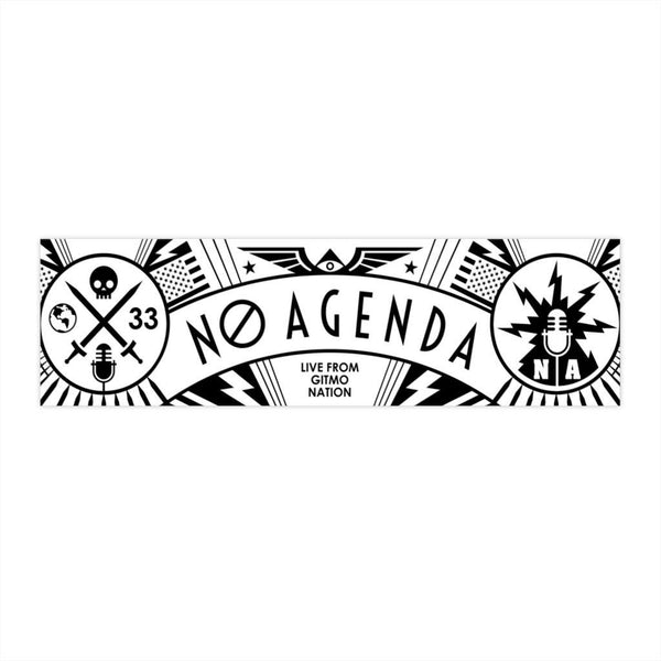NO AGENDA RALLY - LIGHT - bumper sticker