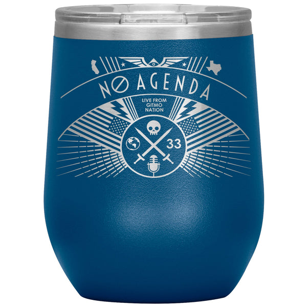 NO AGENDA RALLY - 12 oz wine tumbler