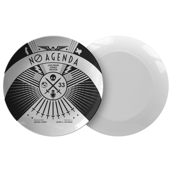 NO AGENDA RALLY - LIGHT - plate