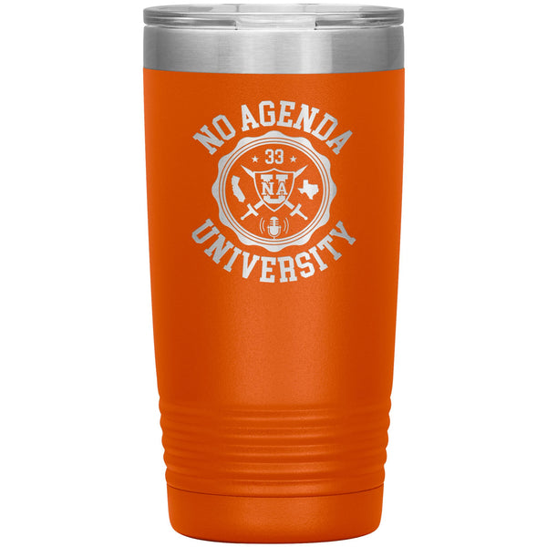 NO AGENDA UNIVERSITY - 20 oz tumbler