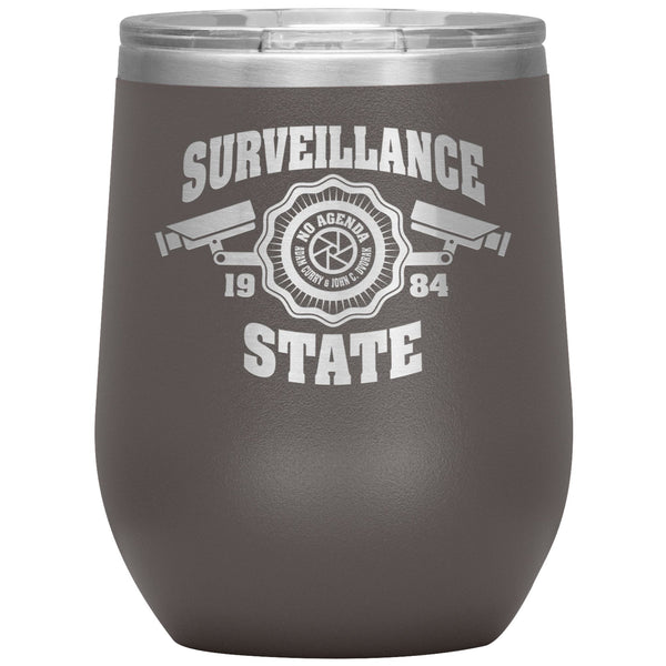 SURVEILLANCE STATE - 12 oz wine tumbler
