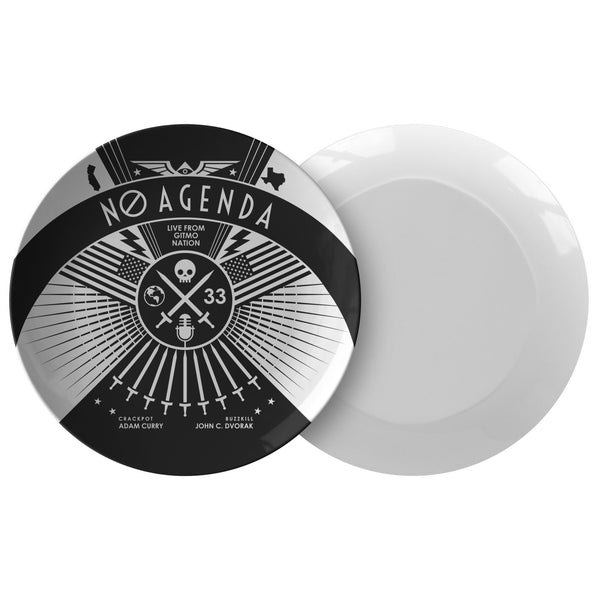 NO AGENDA RALLY - DARK - plate - old