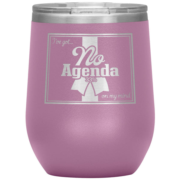 NO AGENDA RIBBON - 12 oz wine tumbler