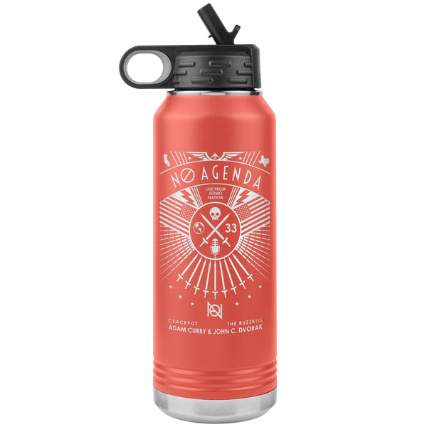 NO AGENDA RALLY - 32 oz straw tumbler
