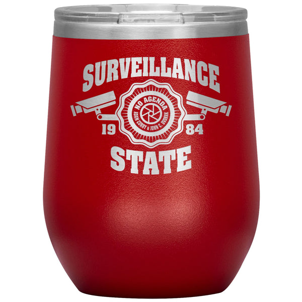 SURVEILLANCE STATE - 12 oz wine tumbler