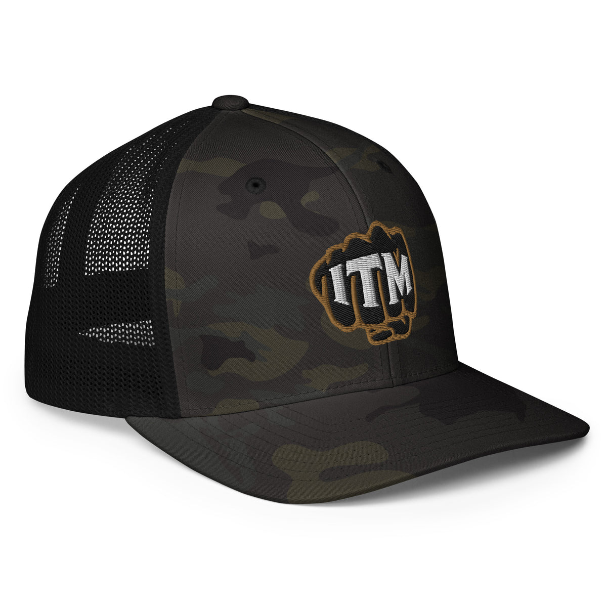 STLHD Men's Black Ops Multicam Black Snapback Trucker Hat