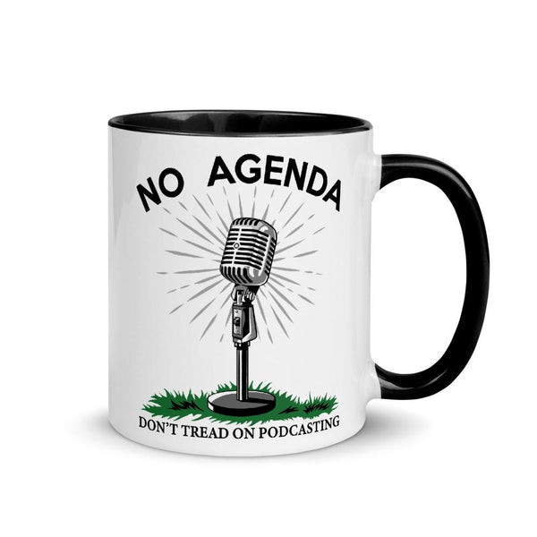 DONT TREAD ON PODCASTING - accent mug