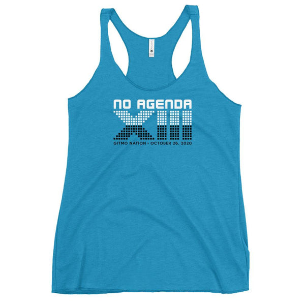 NO AGENDA 13 YEARS - racerback tank