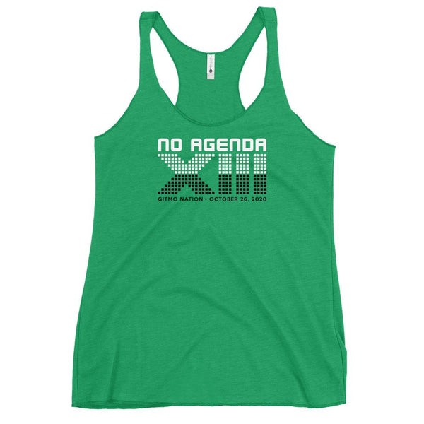 NO AGENDA 13 YEARS - racerback tank