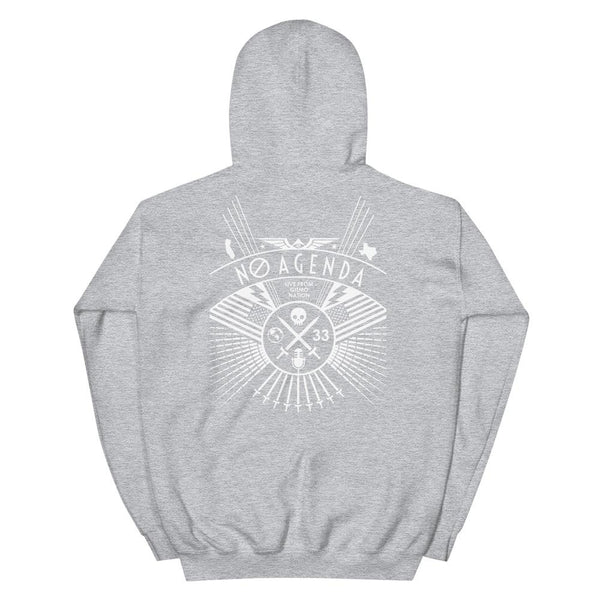 NO AGENDA RALLY - back - pullover hoodie