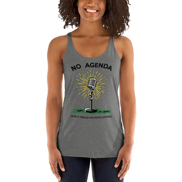 DONT TREAD ON PODCASTING - racerback tank