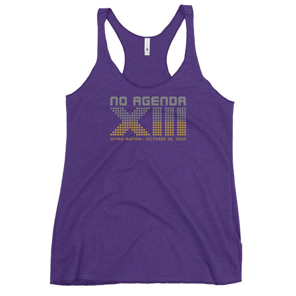 NO AGENDA 13 YEARS - racerback tank