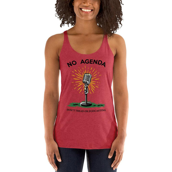 DONT TREAD ON PODCASTING - racerback tank