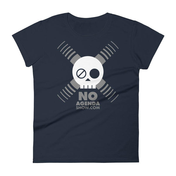 NO AGENDA SKULL - womens tee