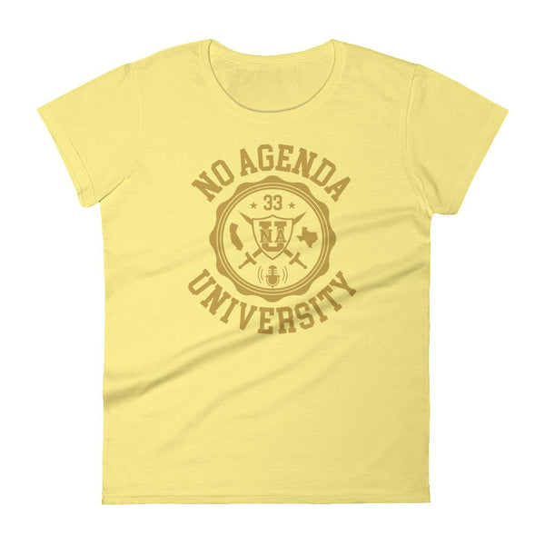 NO AGENDA UNIVERSITY - womens tee