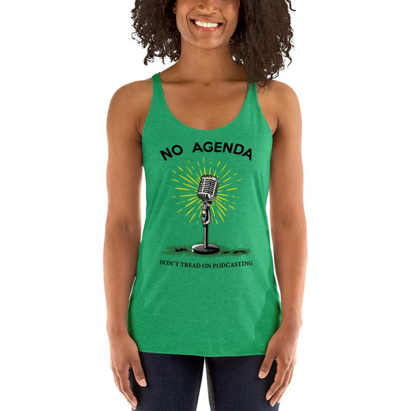 DONT TREAD ON PODCASTING - racerback tank