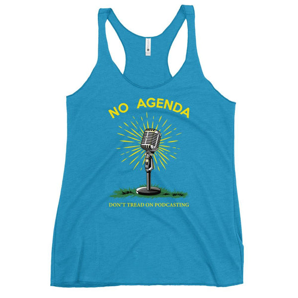 DONT TREAD ON PODCASTING - racerback tank