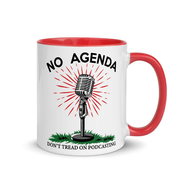 DONT TREAD ON PODCASTING - accent mug
