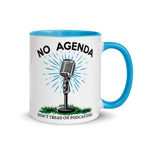 DONT TREAD ON PODCASTING - accent mug