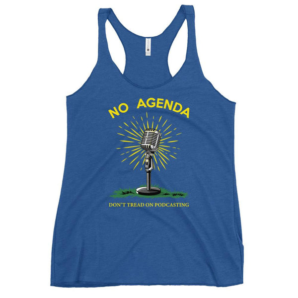 DONT TREAD ON PODCASTING - racerback tank