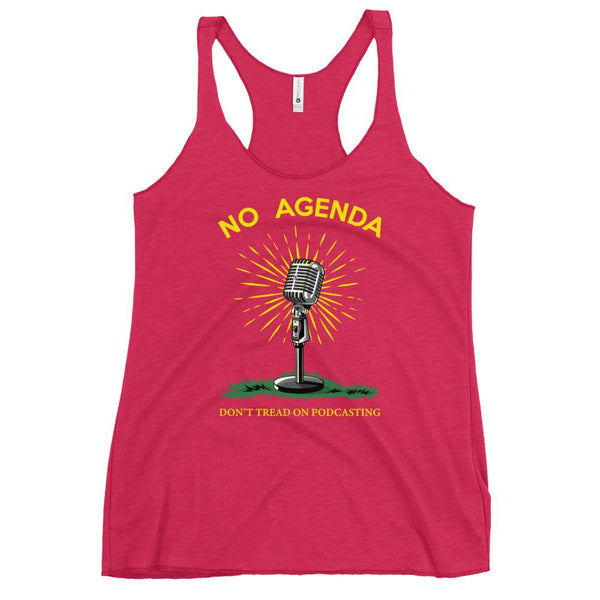 DONT TREAD ON PODCASTING - racerback tank