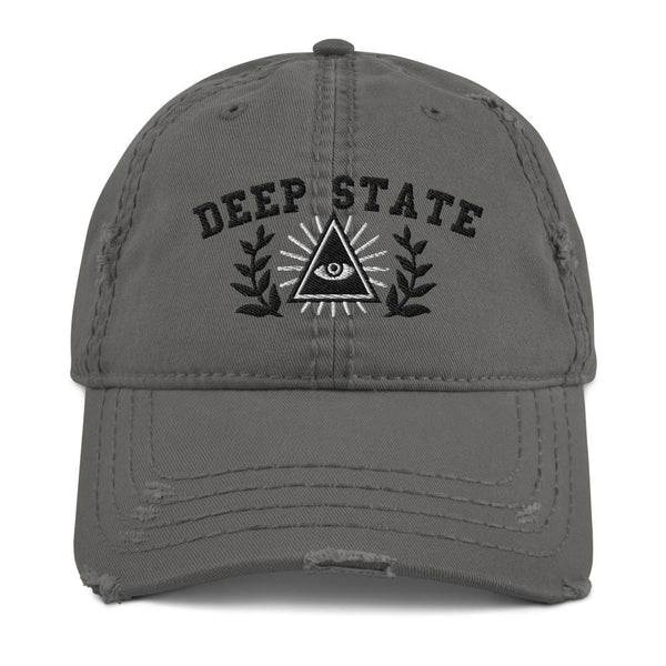 DEEP STATE UNIVERSITY - distressed hat