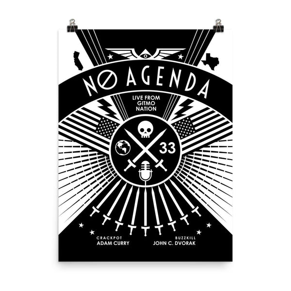 NO AGENDA RALLY | dark - art print