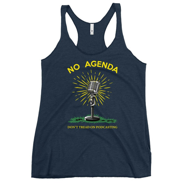 DONT TREAD ON PODCASTING - racerback tank