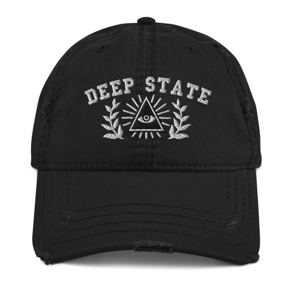 DEEP STATE UNIVERSITY - distressed hat