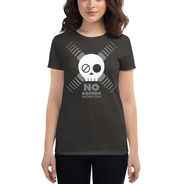 NO AGENDA SKULL - womens tee