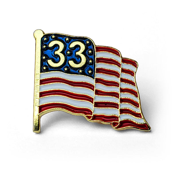 33 FLAG - enamel pin