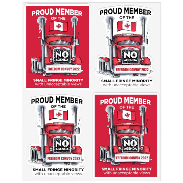 UNACCEPTABLE FREEDOM CONVOY - vinyl sticker sheet