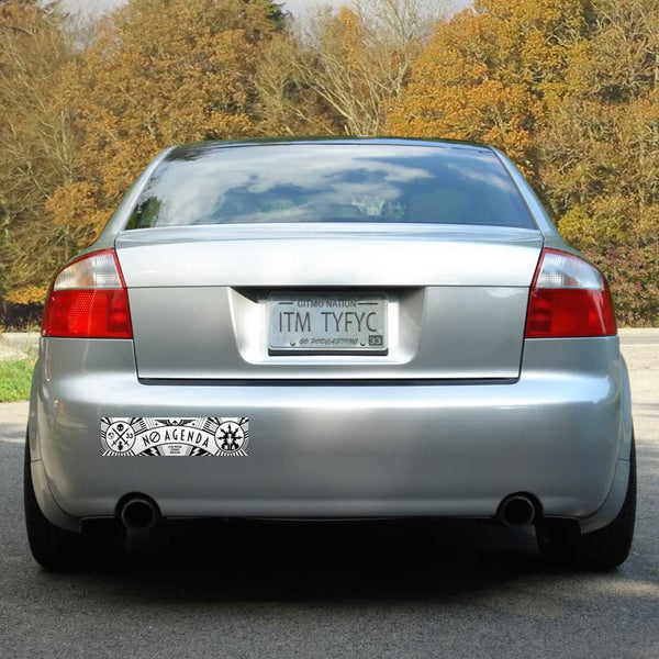 NO AGENDA RALLY - LIGHT - bumper sticker