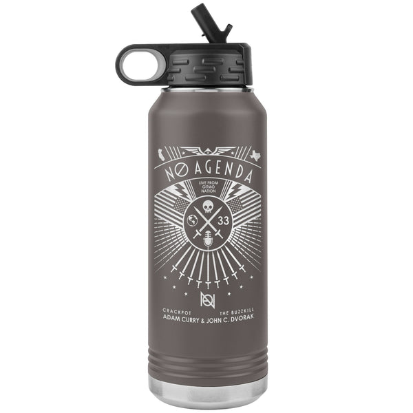 NO AGENDA RALLY - 32 oz straw tumbler