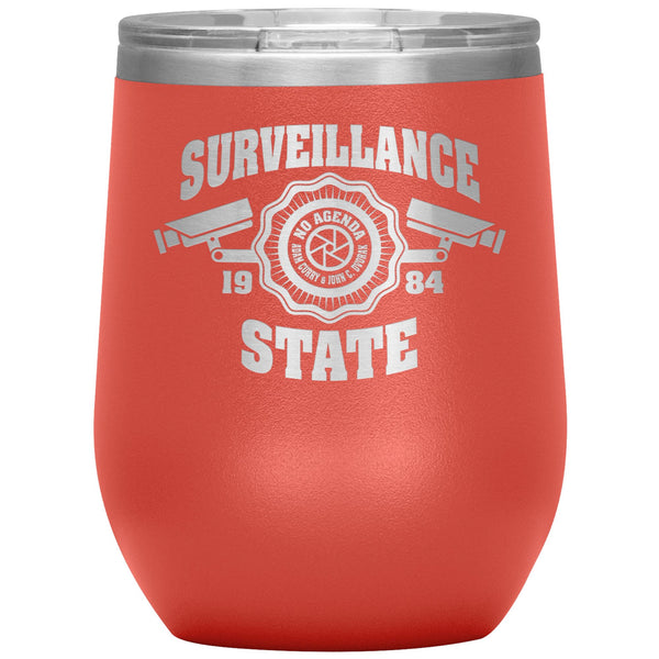SURVEILLANCE STATE - 12 oz wine tumbler