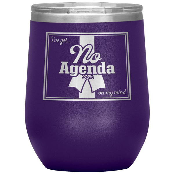 NO AGENDA RIBBON - 12 oz wine tumbler
