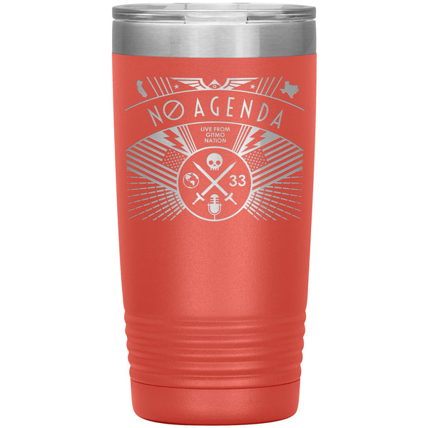 NO AGENDA RALLY - 20 oz tumbler