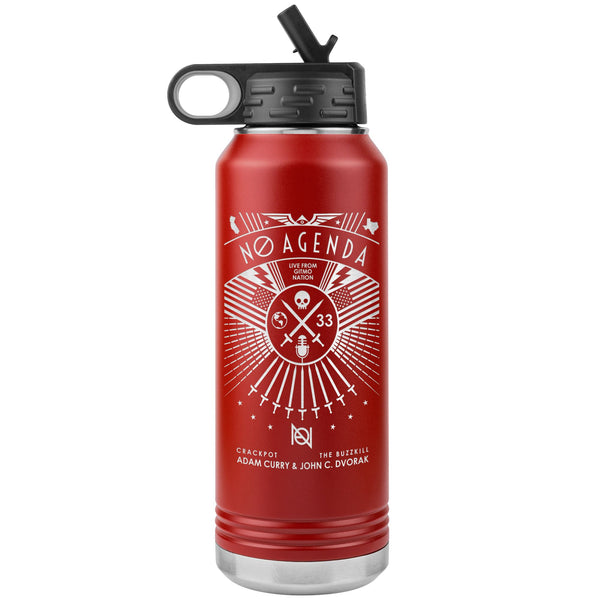 NO AGENDA RALLY - 32 oz straw tumbler